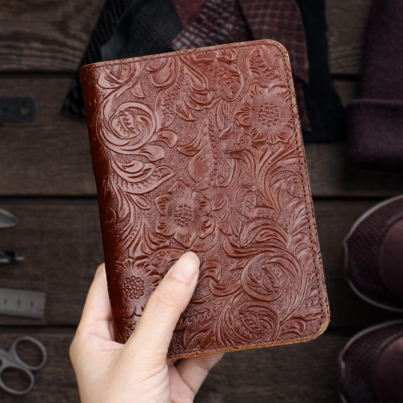 Men'S Accessories Wallet - Custodia per passaporto in vera pelle