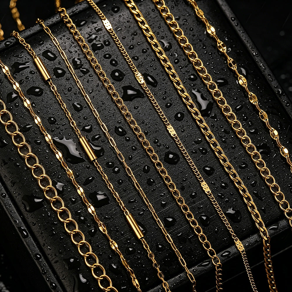 Men'S Accessories Jewelry Bracelet - Catene Lunghe a Croce in Acciaio