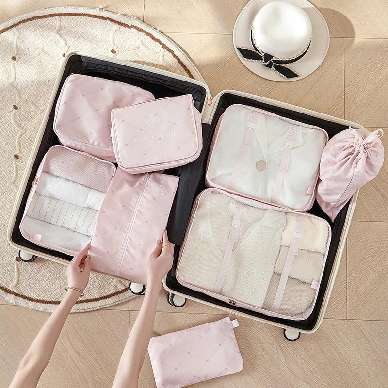 Men'S Accessories Organizer For Wardrobe - 6pcs valigia Organizer imballaggio cubi Kit