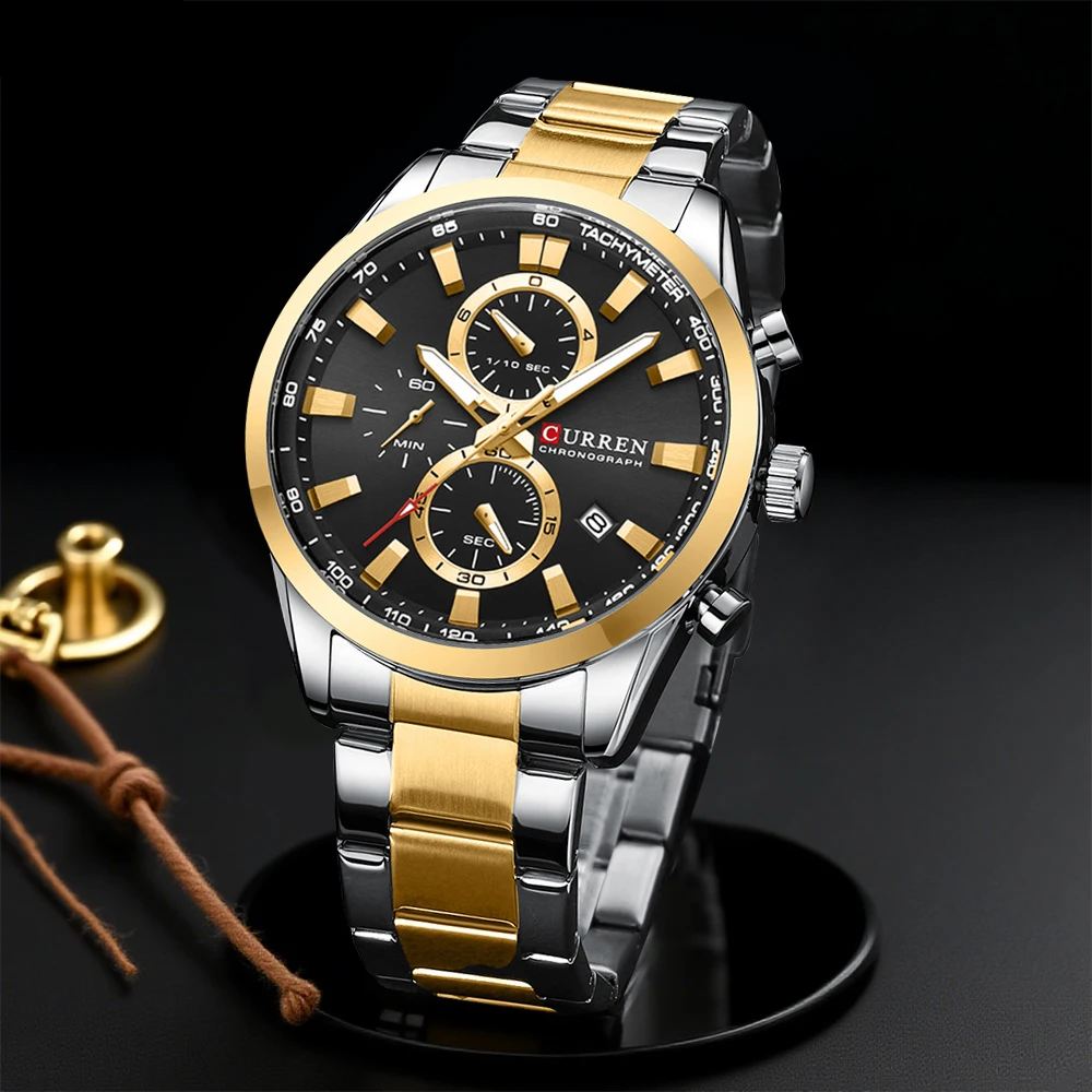 Men'S Accessories Jewelry Bracelet - CURREN Casual Quarzo Crono Orologi sportivi