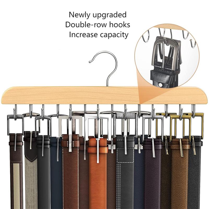 Men'S Accessories Organizer For Wardrobe - Porta cintura in legno Portaoggetti da