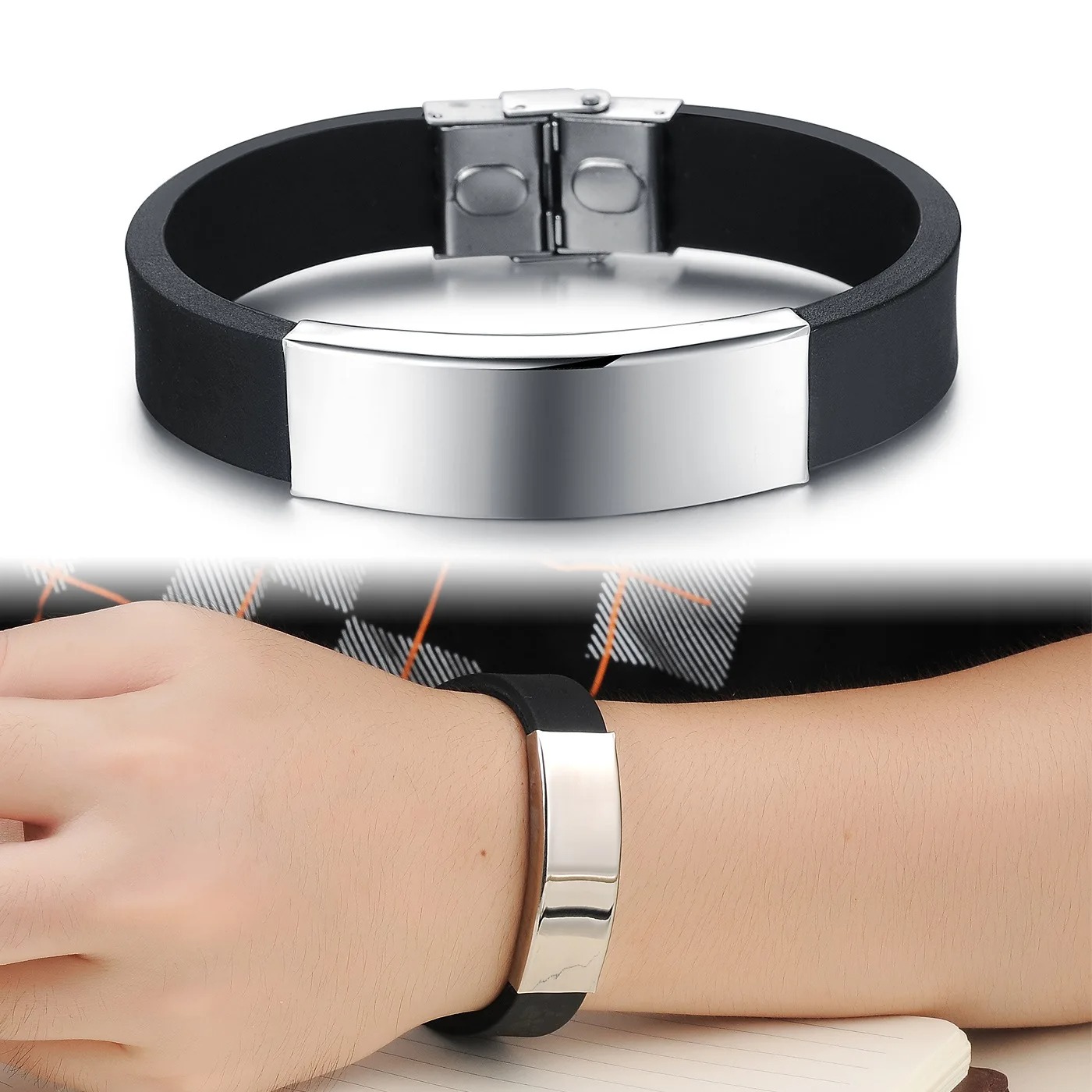 Bracciale in silicone con nome - Men'S Accessories Luxury Brands recensione e prezzo