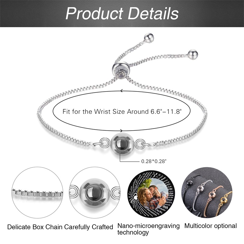 Bracciale con foto personalizz - Men'S Accessories Jewelry Bracelet recensione e prezzo