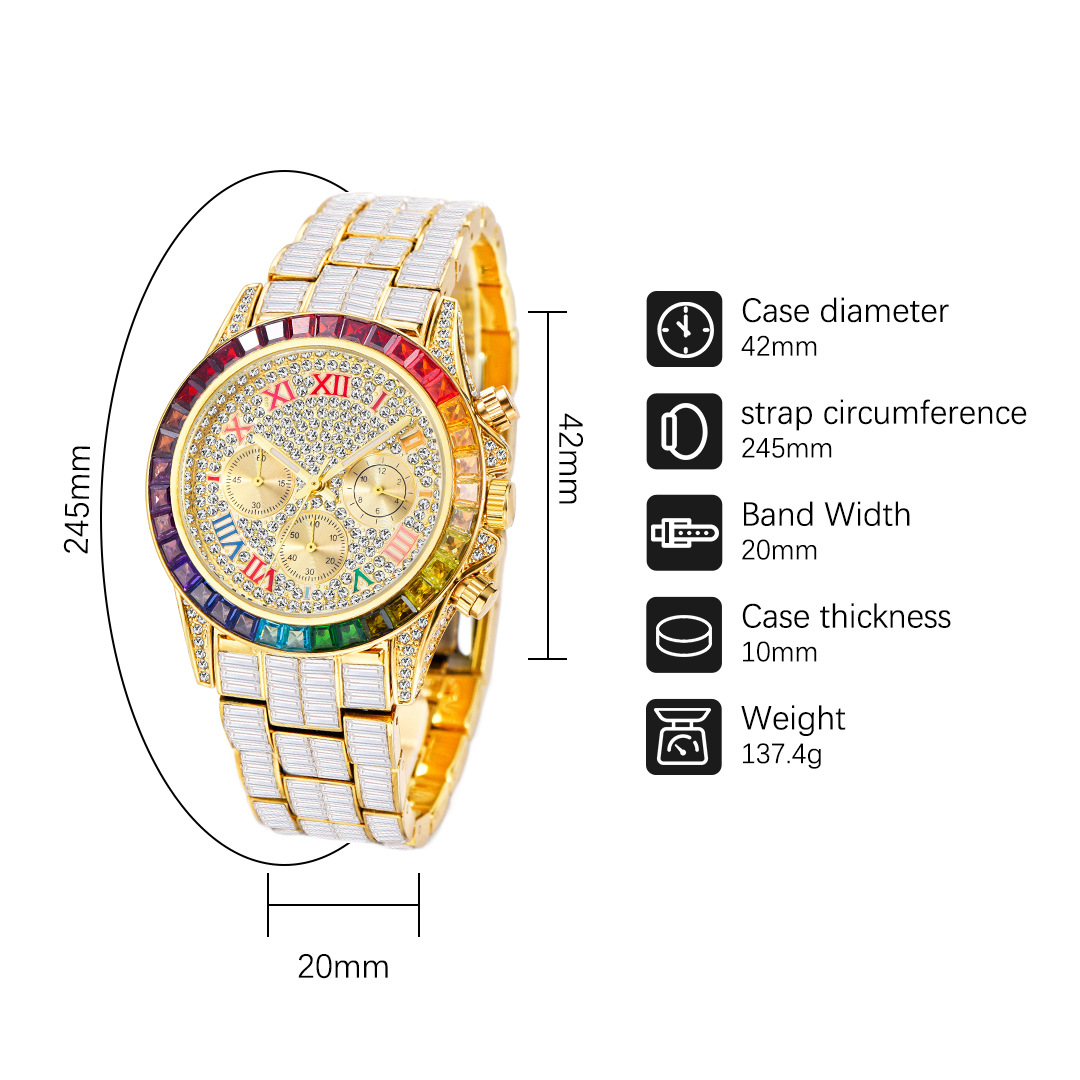 MISSFOX Luxury Iced Watch For  - Men'S Accessories Luxury Brands recensione e prezzo