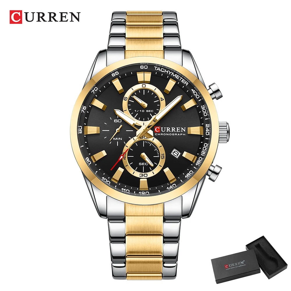 CURREN Casual Quarzo Crono Oro - Men'S Accessories Jewelry Bracelet recensione e prezzo
