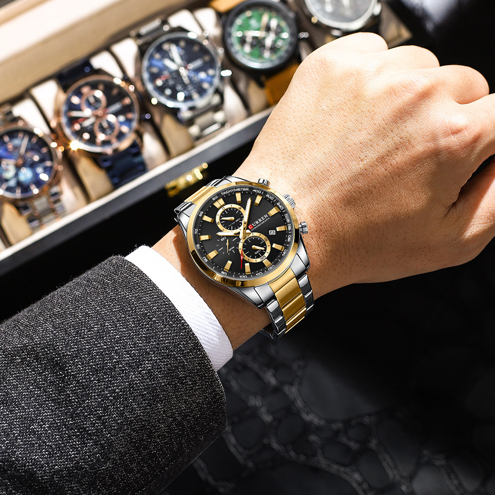 CURREN Casual Quarzo Crono Oro - Men'S Accessories Jewelry Bracelet recensione e prezzo