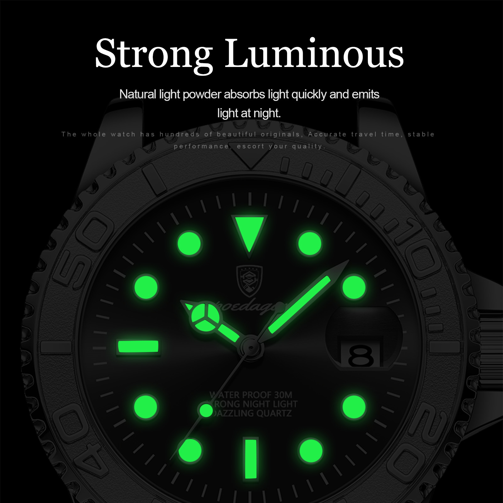 POEDAGAR Orologio da uomo di l - Men'S Accessories Jewelry recensione e prezzo