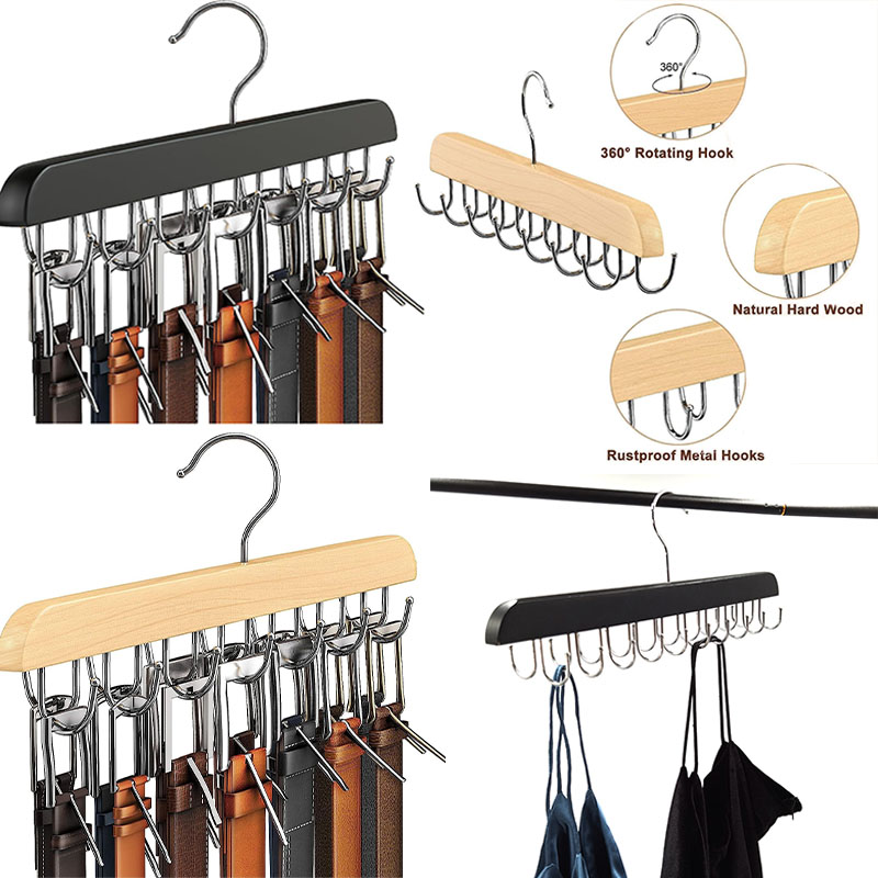 Appendiabiti in legno per cint - Men'S Accessories Organizer For Wardrobe recensione e prezzo
