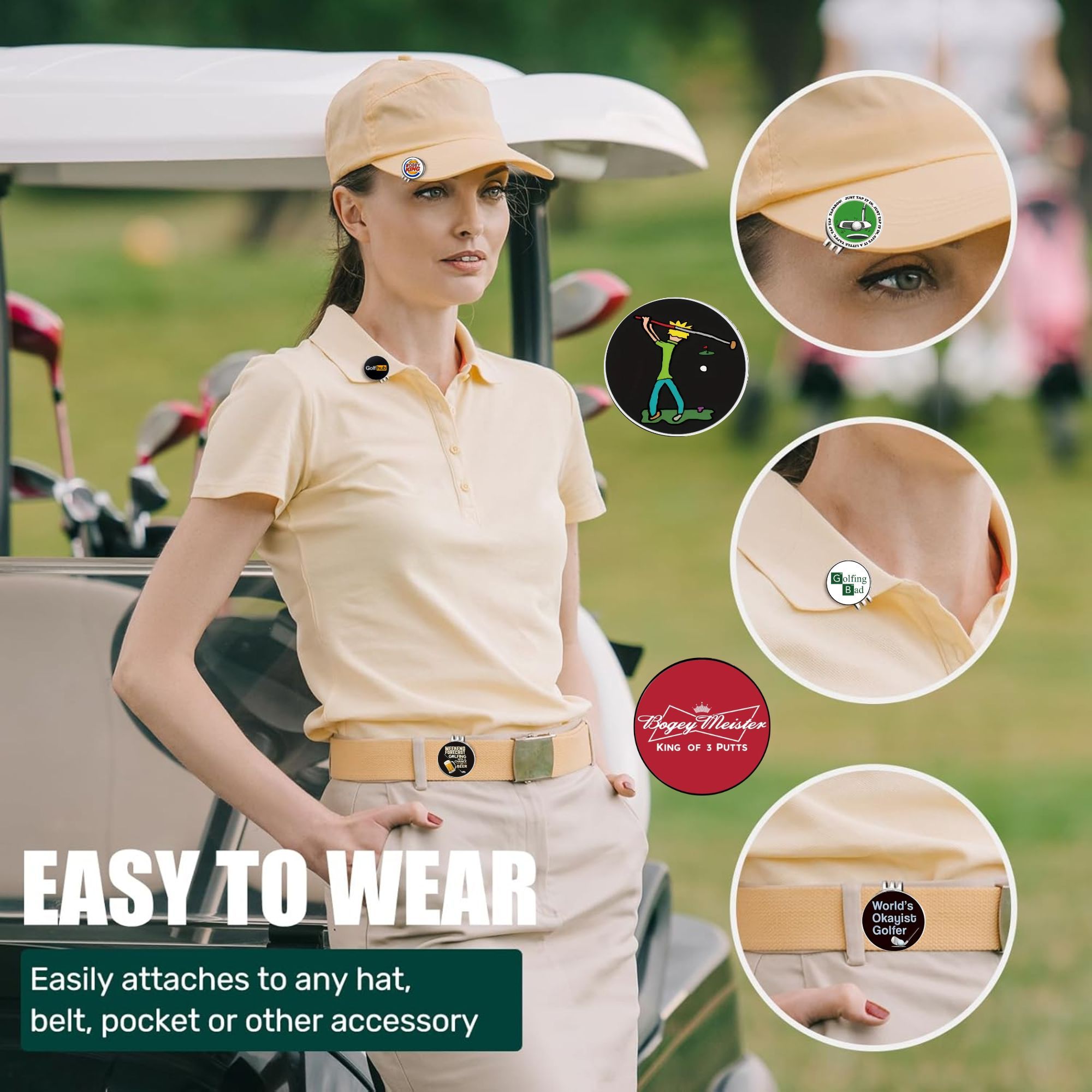 Set di 8 Divertenti Segnapalle - Men'S Accessories Golf recensione e prezzo